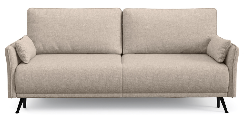 SELSEY Kanapa rozkładana trzyosobowa Bergamo z pojemnikiem jasnobeżowa szenil