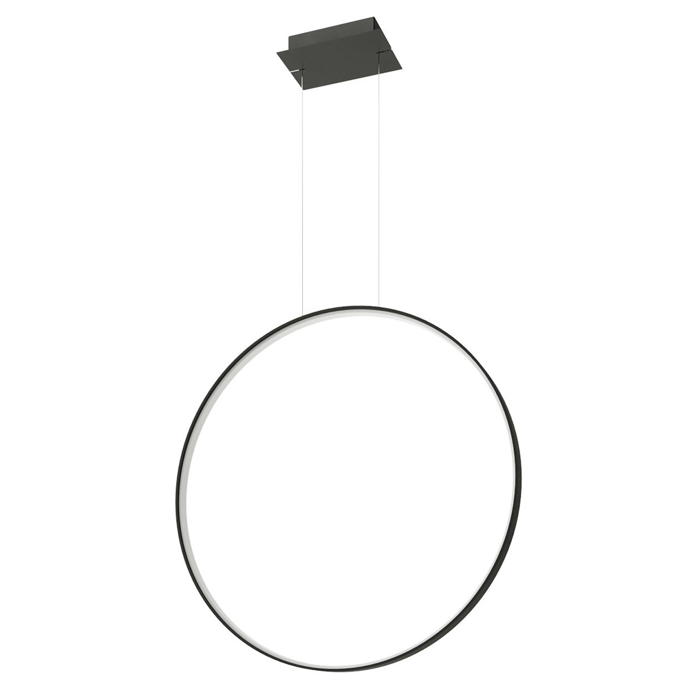 SELSEY Lampa wisząca Retore średnica 78 cm 4000K czarna