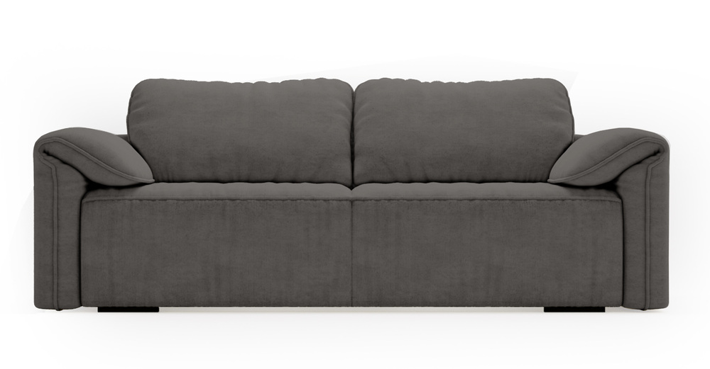 SELSEY Kanapa rozkładana trzyosobowa Cozalino z pojemnikiem ciemnoszara szenil