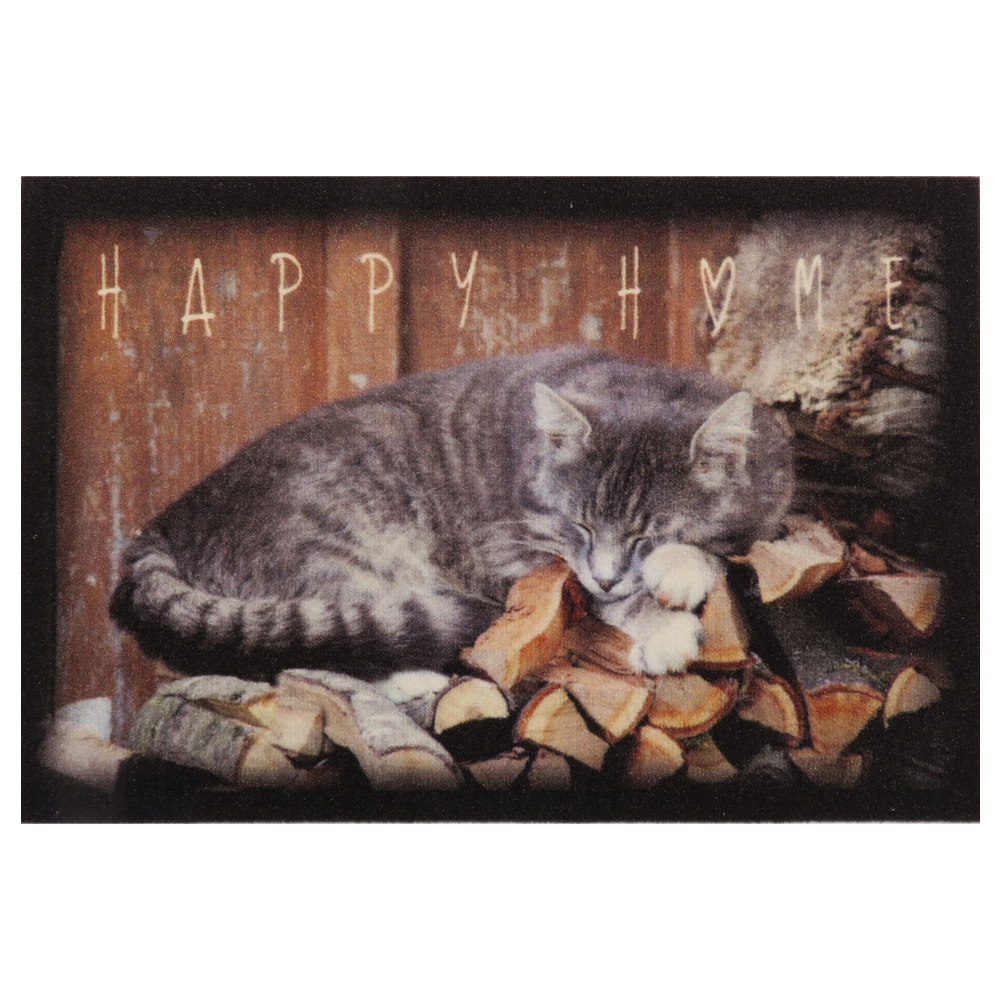 SELSEY Wycieraczka do butów Muffy z motywem kota 40x60 cm