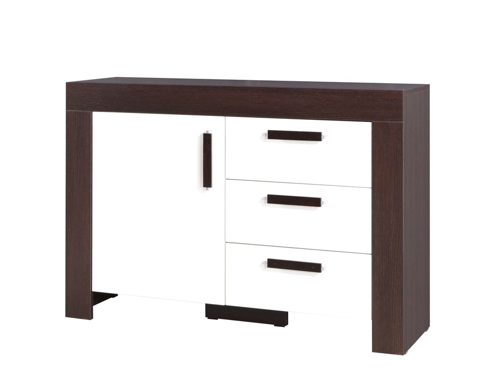 SELSEY Komoda Theon jednodrzwiowa z trzema szufladami Milano / Krem