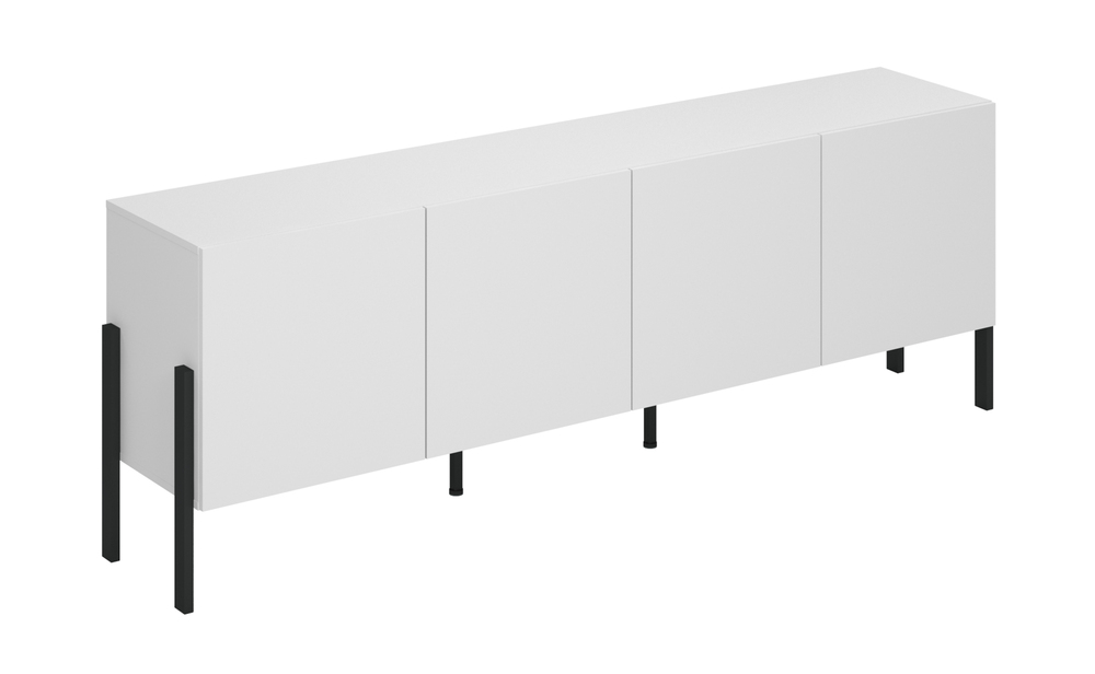 SELSEY Szafka RTV czterodrzwiowa Jukon 204 cm Biały