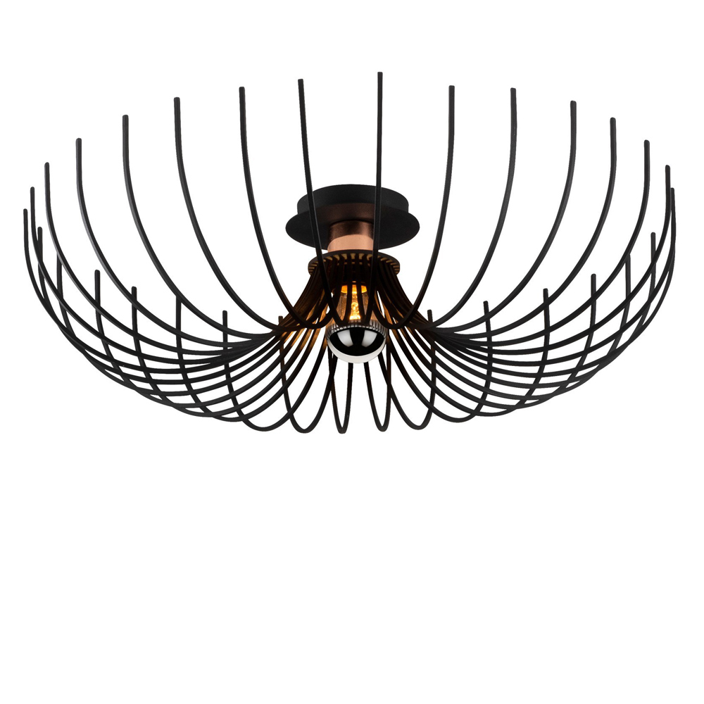 SELSEY Lampa wisząca Skyriblent 56 cm czarna