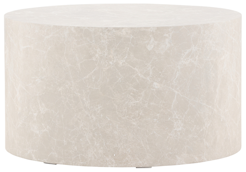 SELSEY Stolik kawowy Dispect okrągły blat 80 cm beżowy