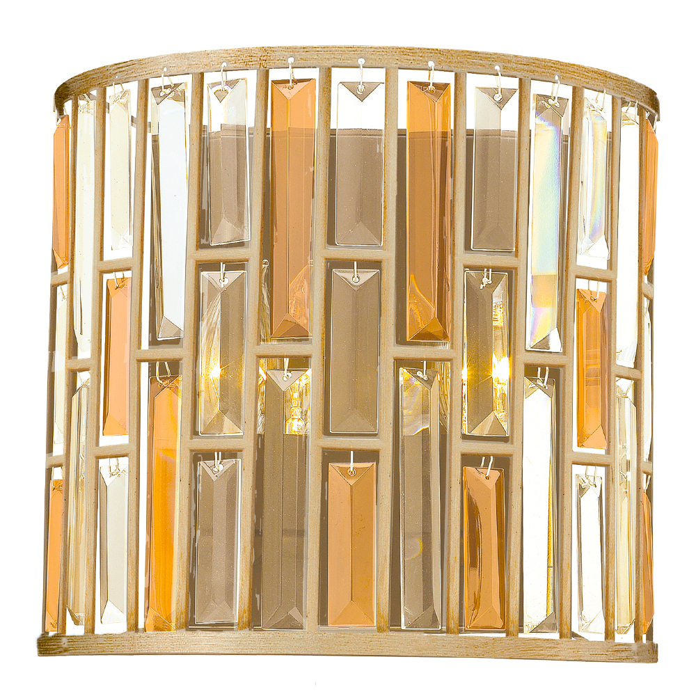 SELSEY Kinkiet ścienny Giell z kryształu okrągły złoty