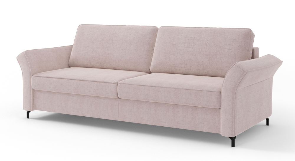 SELSEY Kanapa rozkładana Meloddie beżowa szenil hydrofobowy