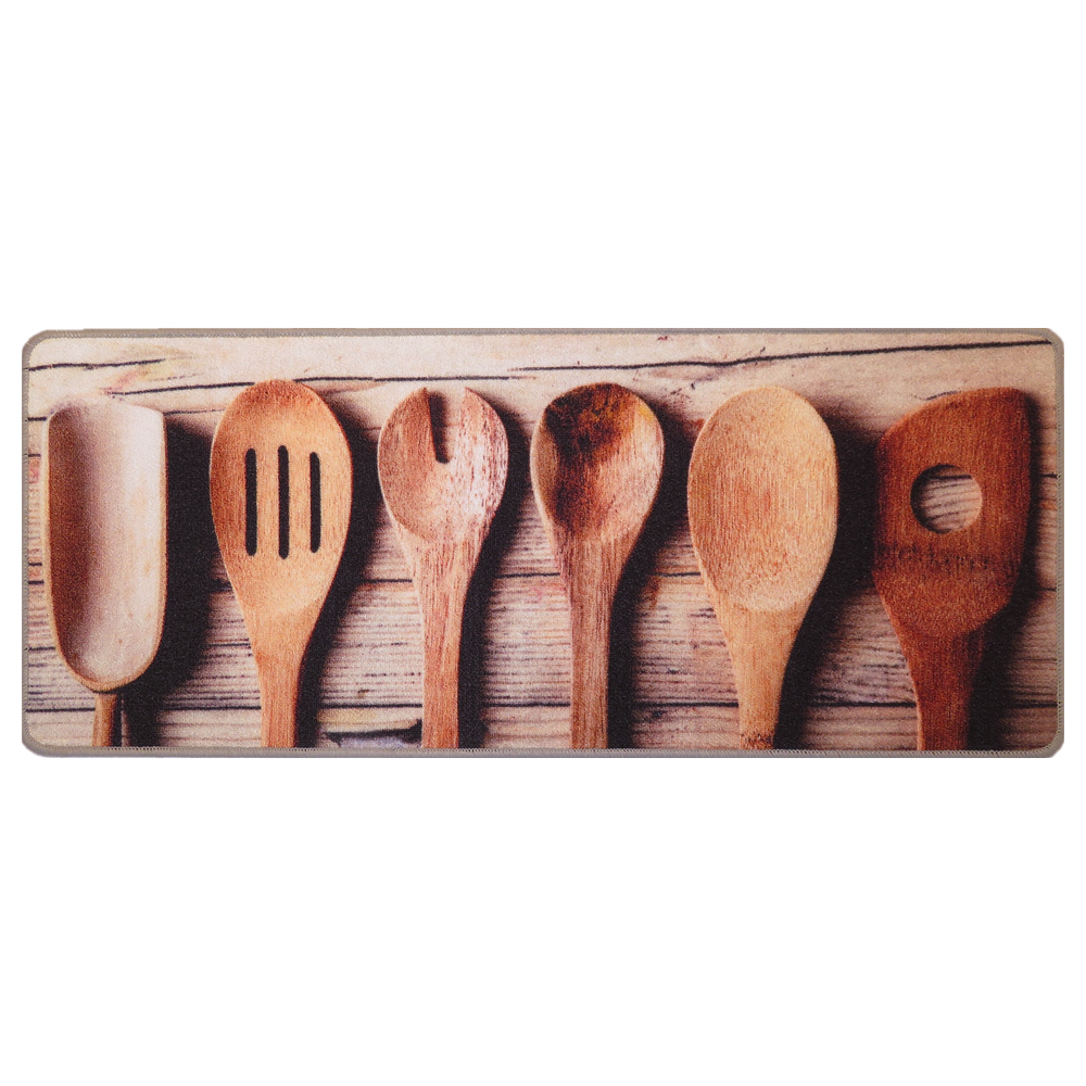SELSEY Dywanik do kuchni Naesti z motywem drewnianych łyżek 50x120 cm
