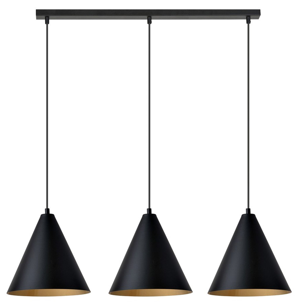 SELSEY Lampa wisząca Rebel czarno-złota x3