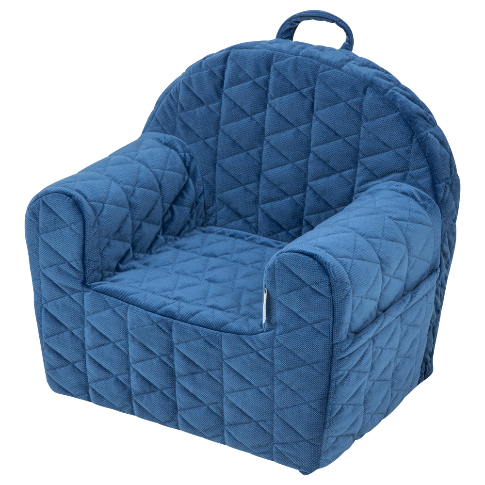 SELSEY Fotel kubełkowy Andrano granatowy