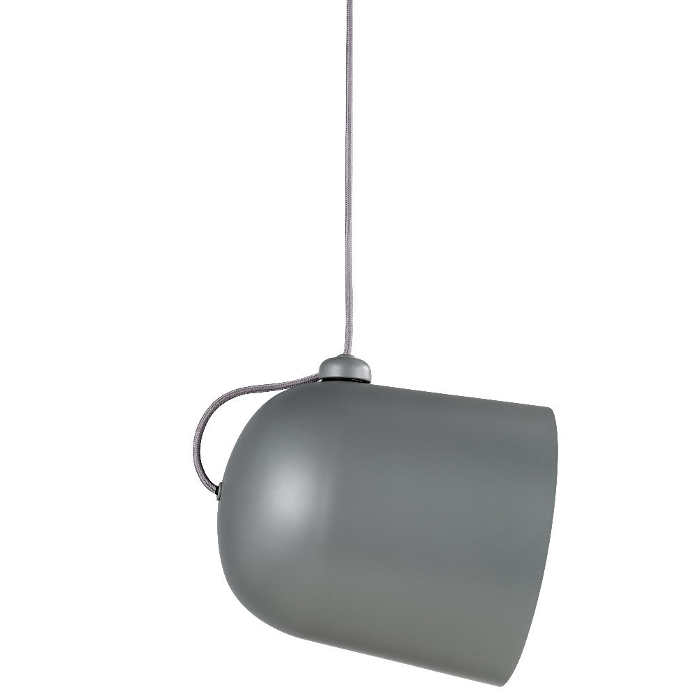 SELSEY Lampa wisząca Angle 31,5 cm szary metalowy klosz