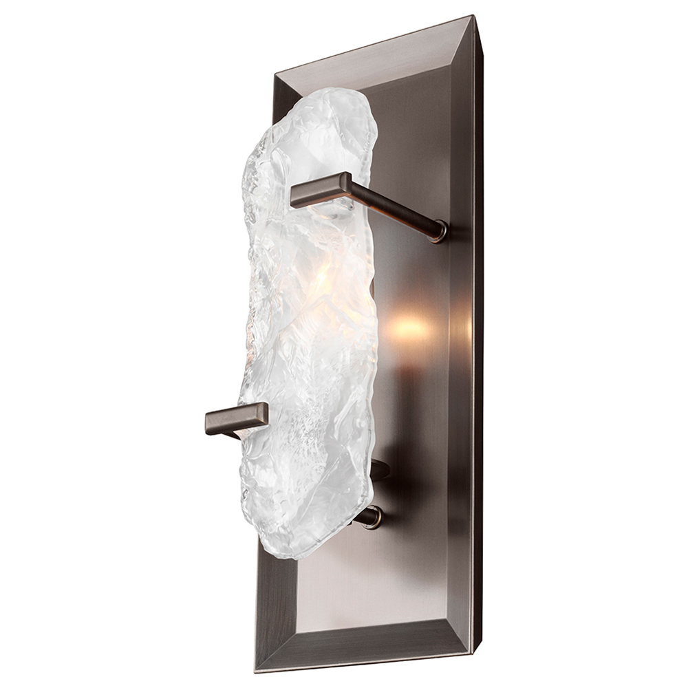 SELSEY Kinkiet ścienny Katter w kształcie kryształu brązowy