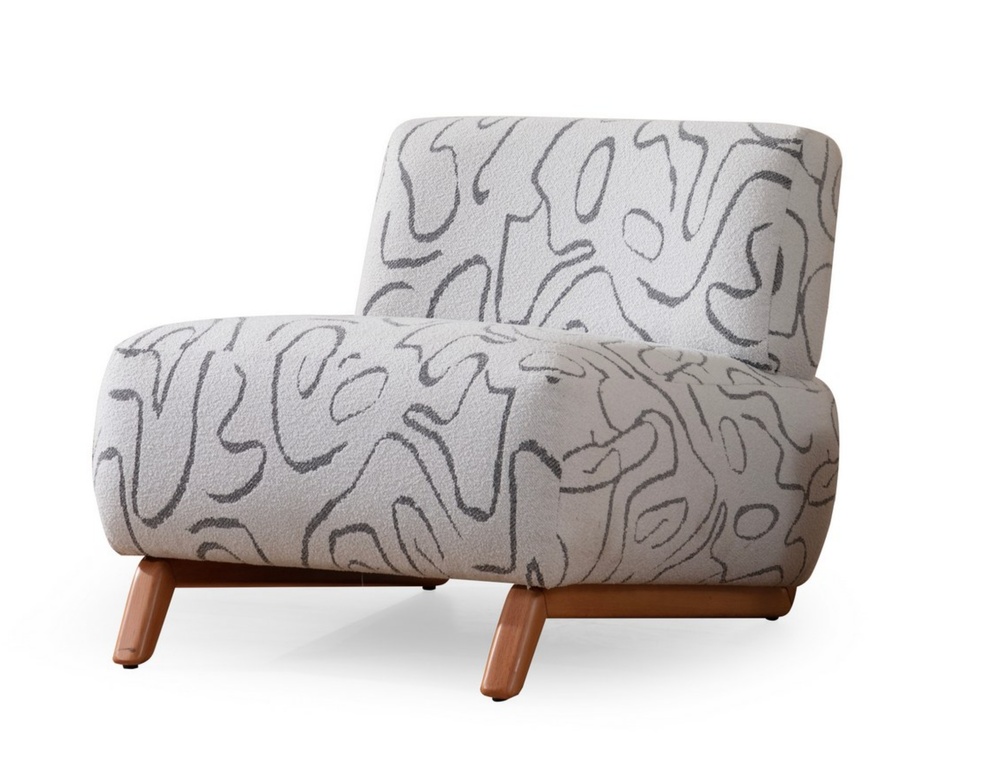 SELSEY Fotel wypoczynkowy Frailieva biało-szary