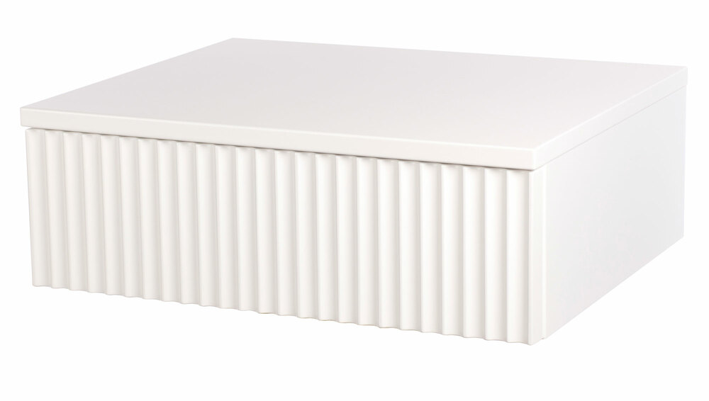 SELSEY Szafka nocna Lonidos 50 cm wisząca biała lamele