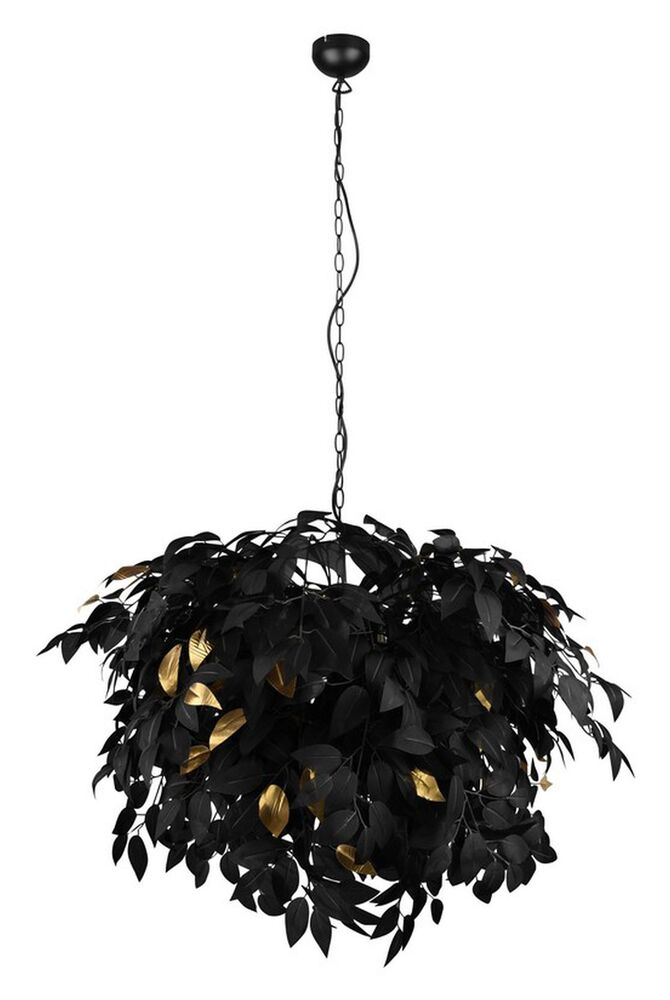 SELSEY Lampa wisząca Leavy x4 czarna