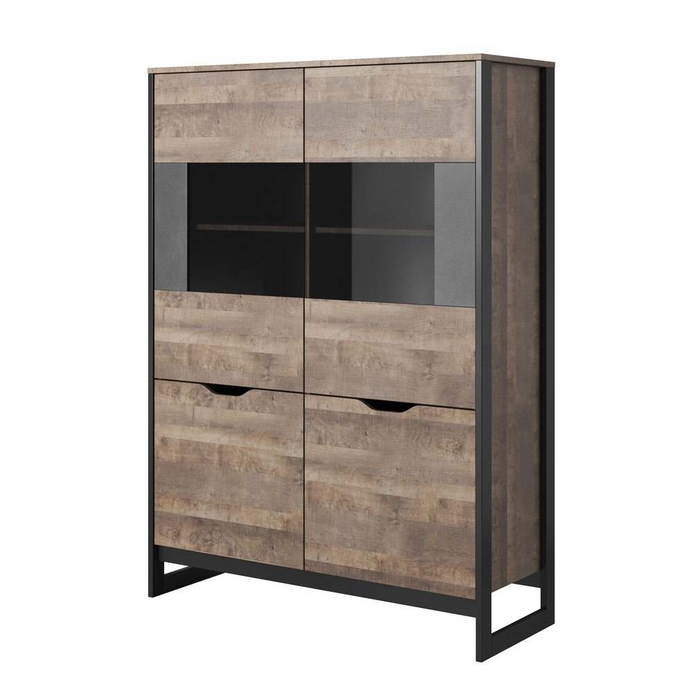 SELSEY Witryna niska Varse 109 cm dąb sand grange / matera