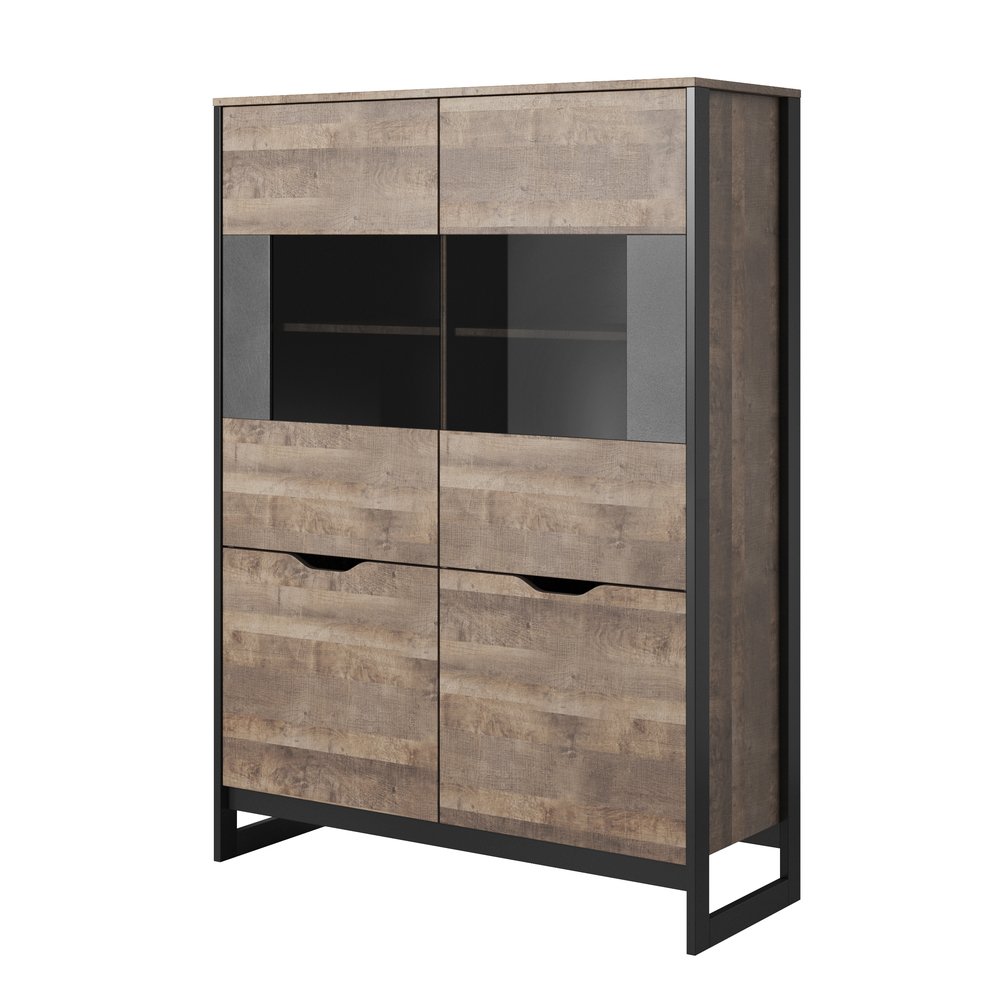 SELSEY Witryna niska Varse 109 cm dąb sand grange / matera