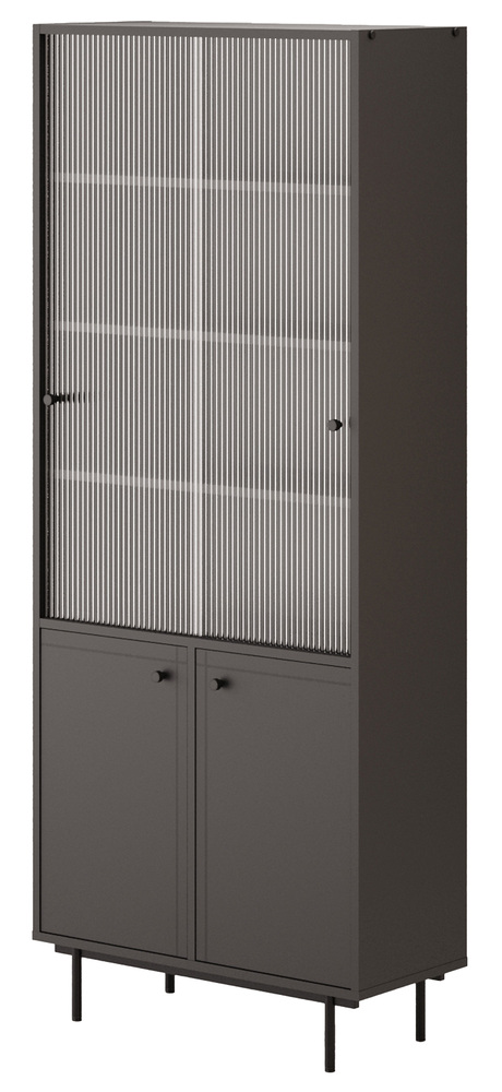 SELSEY Witryna czterodrzwiowa Arrocco czarna