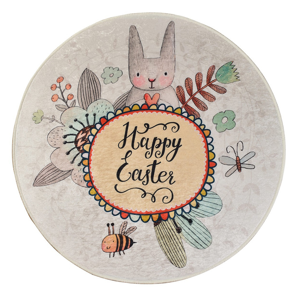 SELSEY Dywan do pokoju dziecięcego Dinkley Króliczek średnica 200 cm