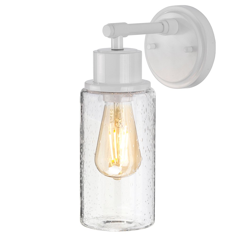 SELSEY Kinkiet ścienny Morve szklany biały