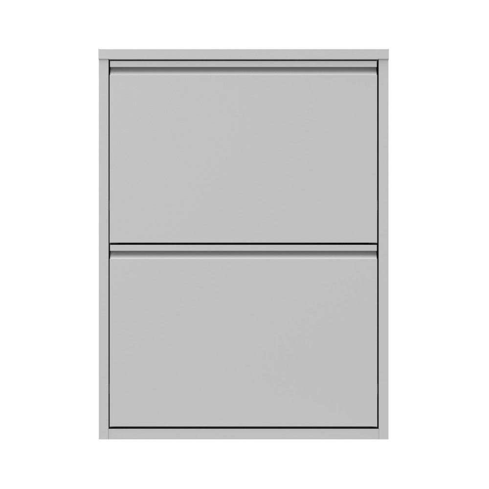 SELSEY Szafka na buty Homelly z dwoma półkami pionowa szara