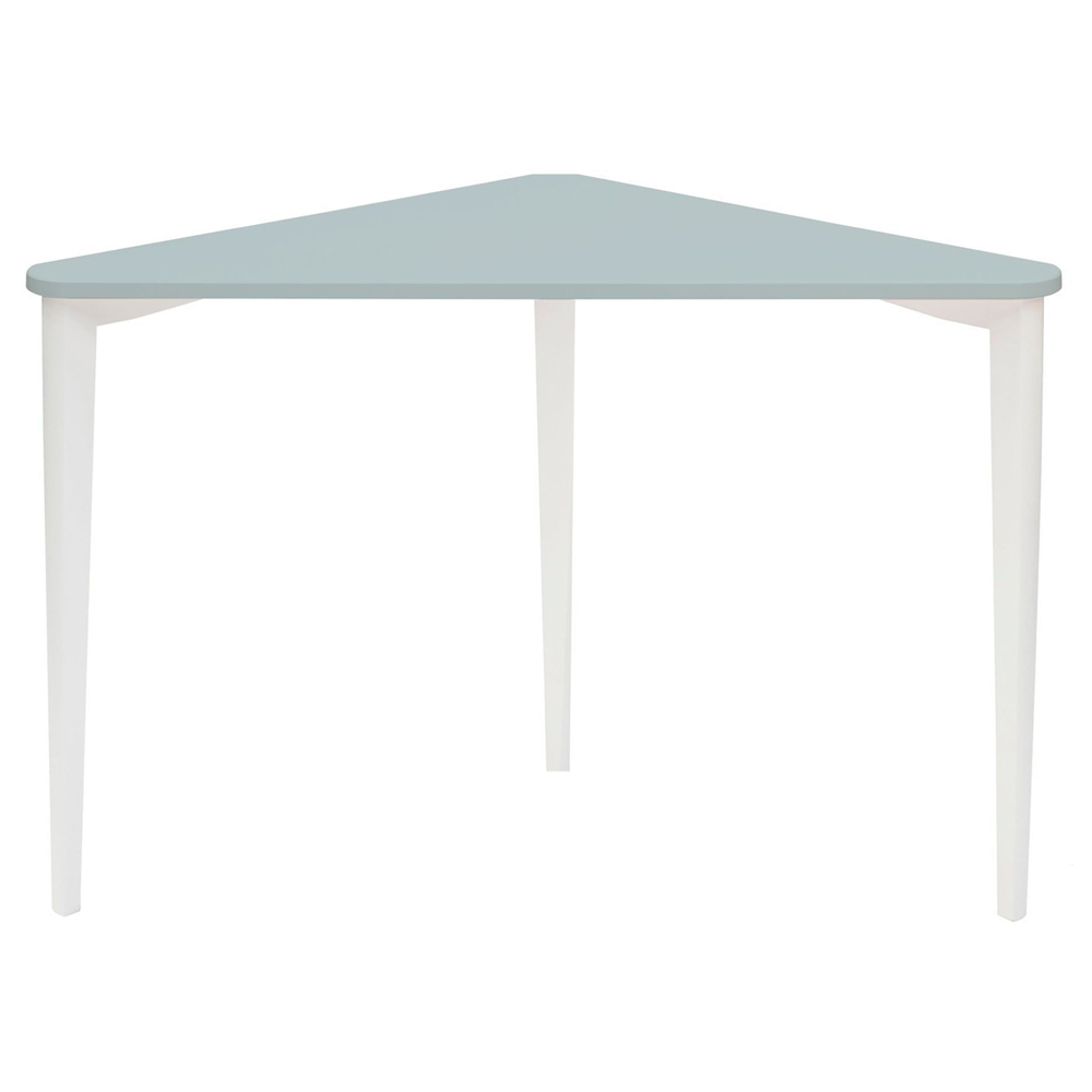 SELSEY Biurko narożne Naja 114x85 cm biała podstawa Jasnoszary