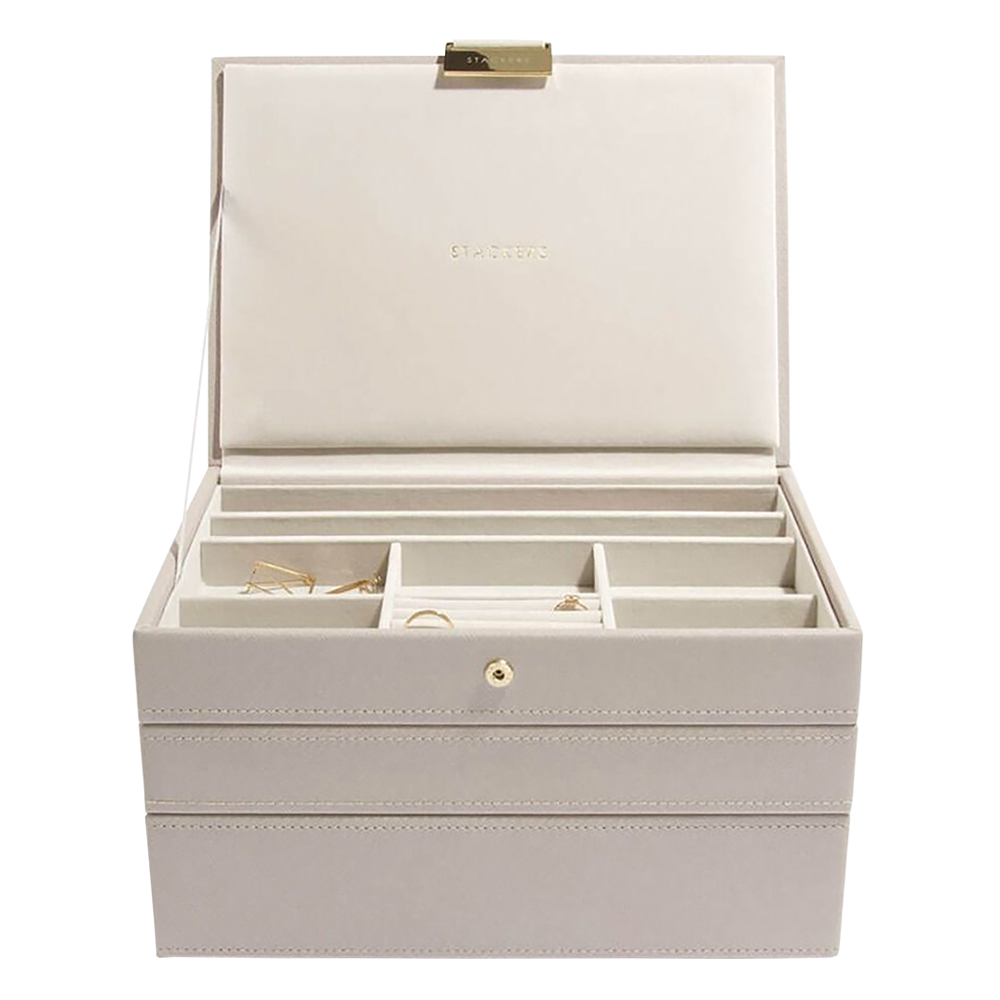 SELSEY Szkatułka na biżuterię Classic Jewellery Box szaro-brązowy