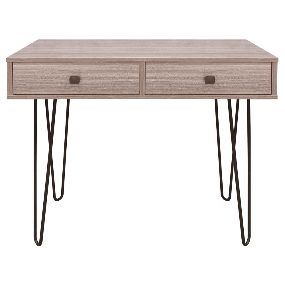 SELSEY Biurko-toaletka Orianis 80x40 cm hairpin legs z dwoma szufladami