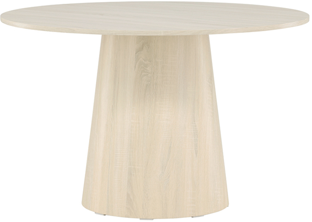 SELSEY Stół Aggreter okrągły blat średnica 120 cm dąb bielony