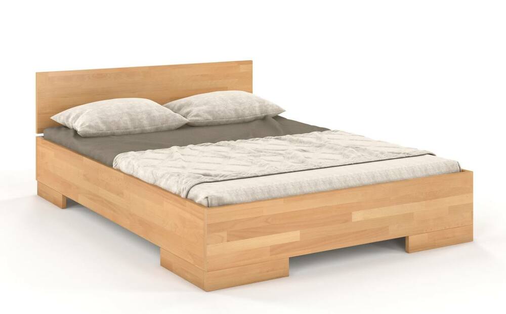 SELSEY Łóżko Noava z drewna bukowego 200x200 cm Naturalny