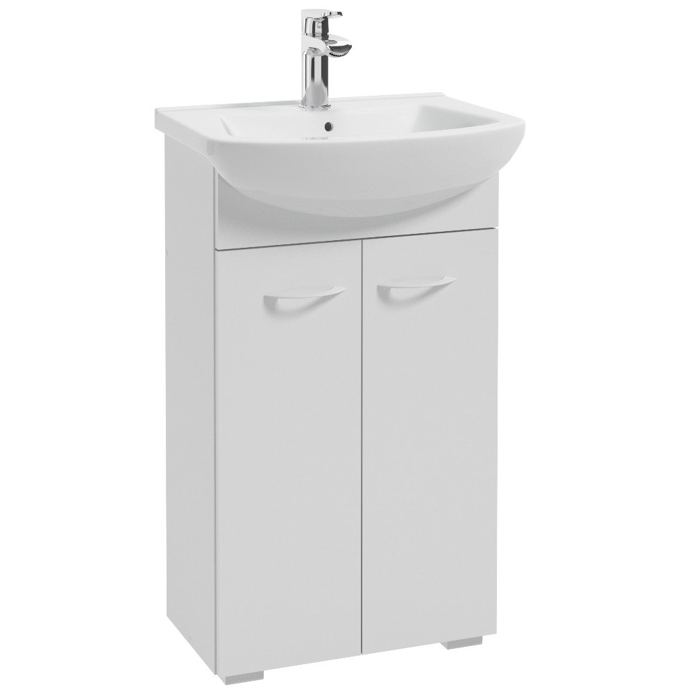 SELSEY Szafka łazienkowa z umywalką Pikke biała