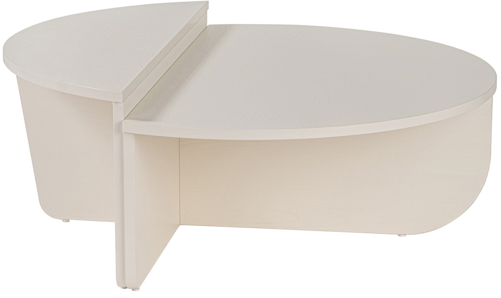 SELSEY Stolik kawowy Hypnesse o nieregularnym kształcie kremowy