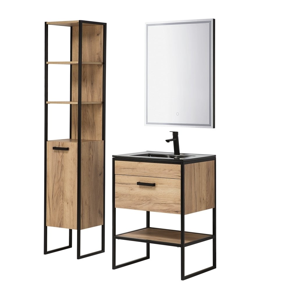 SELSEY Zestaw mebli łazienkowych Loftlove z szafką pod umywalkę 60 cm