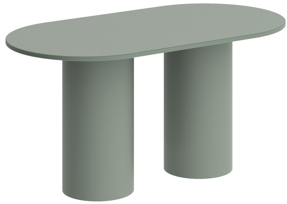 SELSEY Stół do jadalni Bituate 150x80 cm zielony mat