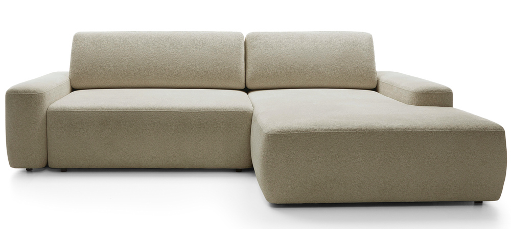 SELSEY Narożnik z funkcją spania Baleo L-kształtny prawostronny z pojemnikiem beżowy szenil