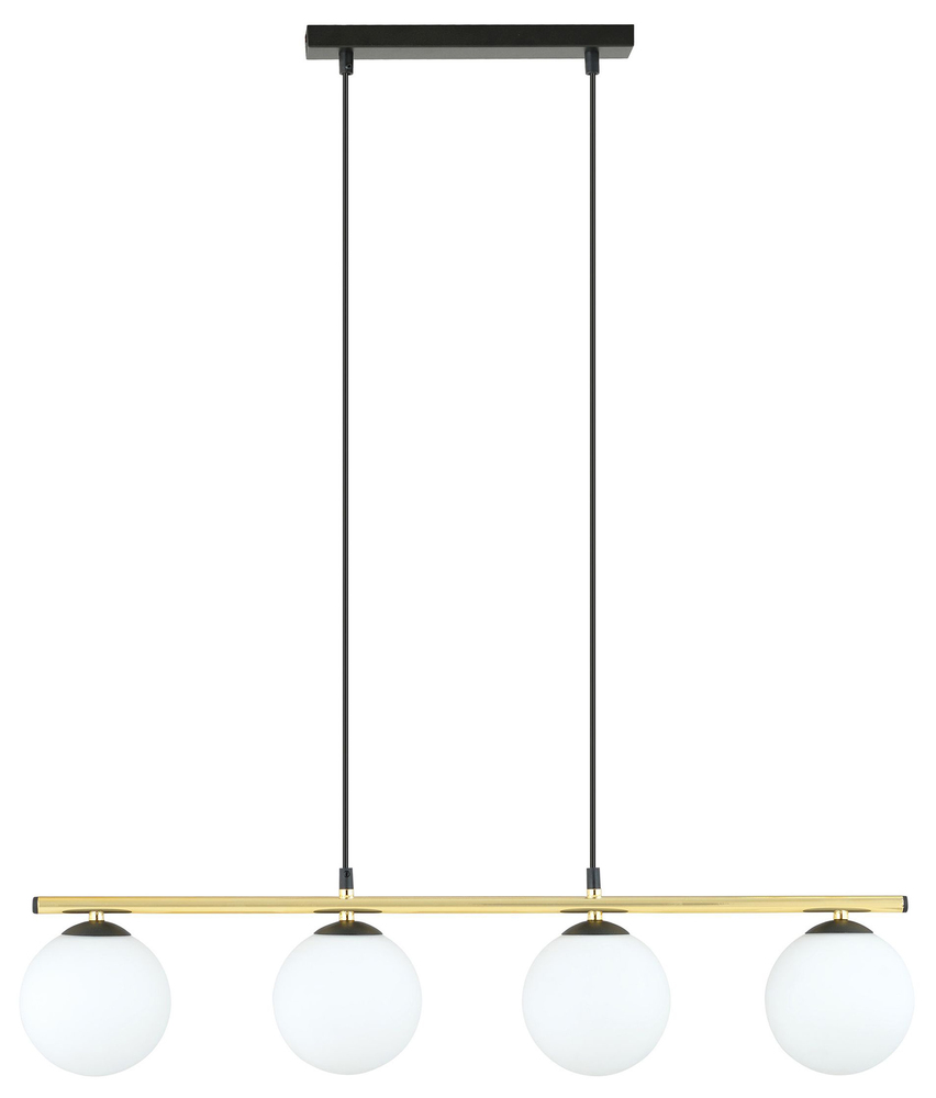 SELSEY Lampa wisząca Ventisso czarno-złota x4