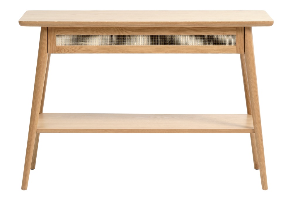 SELSEY Konsola Visimmy 110x40 cm dąb/plecionka