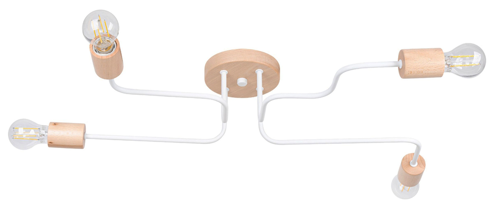 SELSEY Lampa wisząca Timbo x4 biała