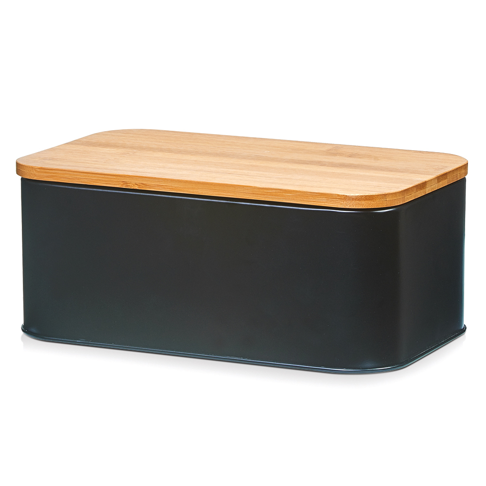 SELSEY Chlebak Lanchy z bambusową pokrywką 12,5x31 cm