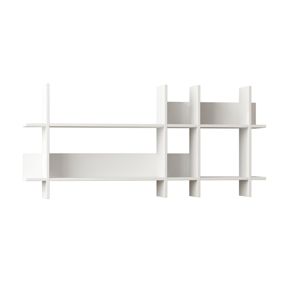 SELSEY Półka na ścianę Benode dwupoziomowa biała 150 cm