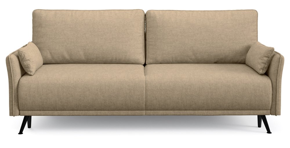 SELSEY Kanapa rozkładana trzyosobowa Bergamo z pojemnikiem beżowa szenil