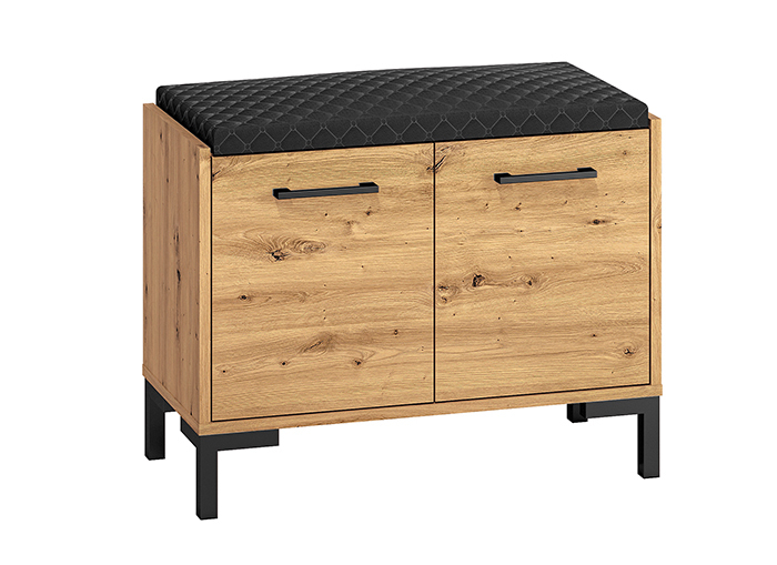 SELSEY Szafka na buty Ballarti 70 cm z siedziskiem Dąb artisan