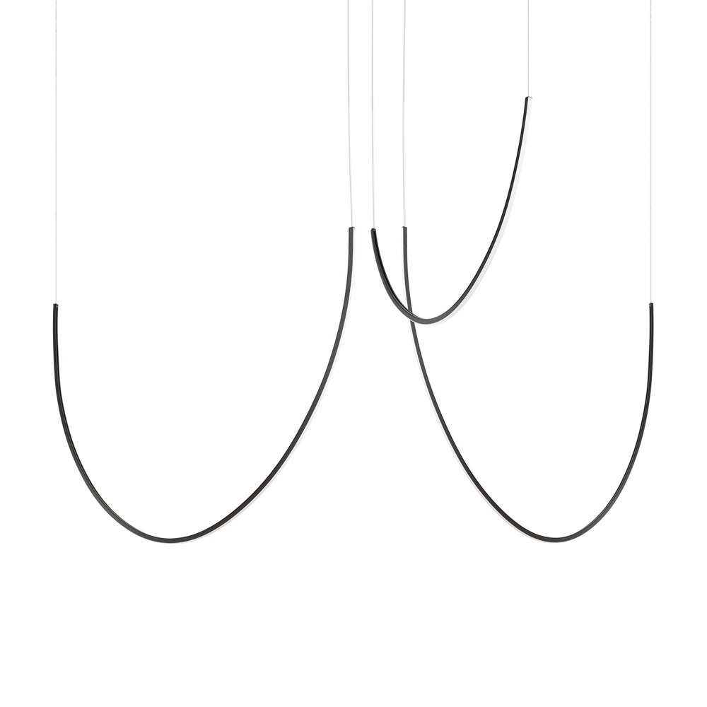 SELSEY Żyrandol Alvar 3 LED czarny 3000K