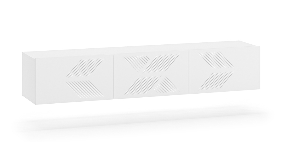 SELSEY Szafka RTV Nebbato 170 cm biała wisząca