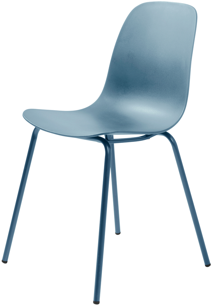 SELSEY Krzesło Whitby na metalowej podstawie niebieskie