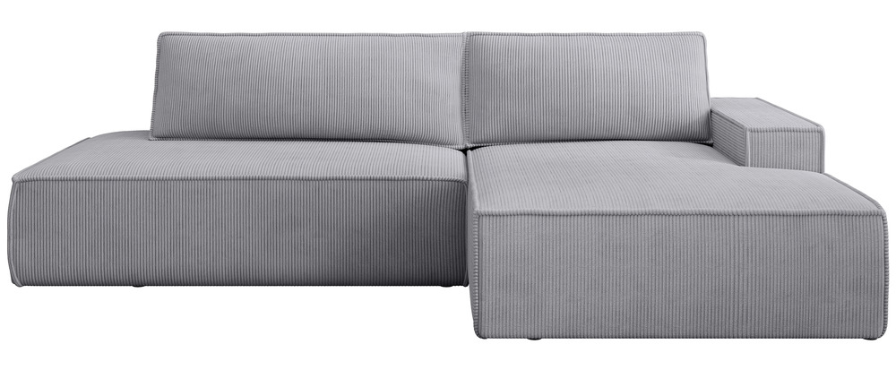 SELSEY Narożnik z funkcją spania Felicjo L-kształtny prawostronny z pojemnikiem jasnoszary sztruks