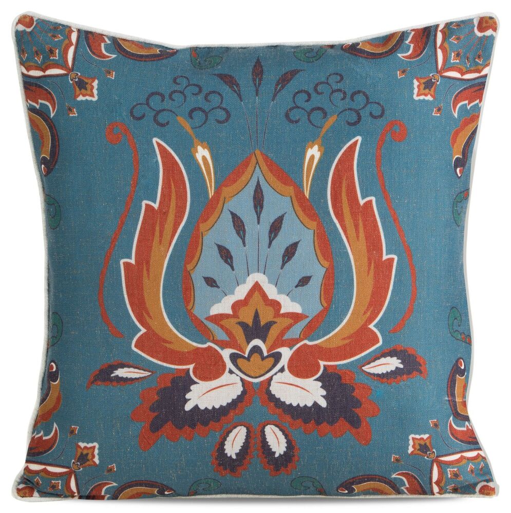 SELSEY Poszewka na poduszkę Compout 45x45 cm pomarańczowo-turkusowa