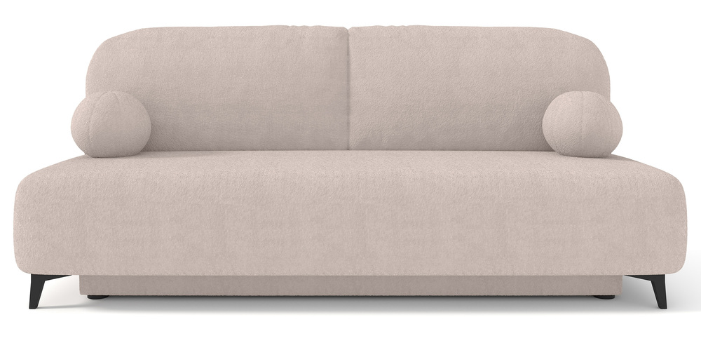 SELSEY Kanapa rozkładana trzyosobowa Riossa z pojemnikiem ciemnobeżowy boucle