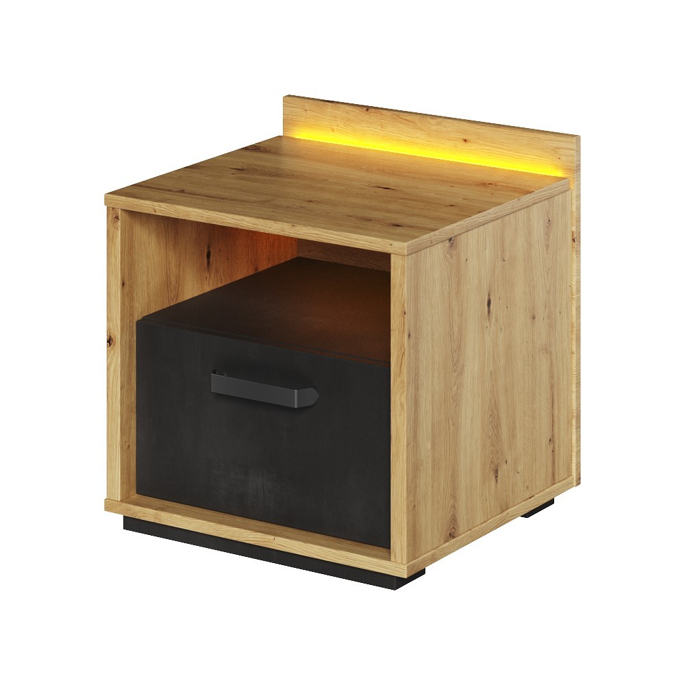 SELSEY Szafka nocna Qubic dąb artisan