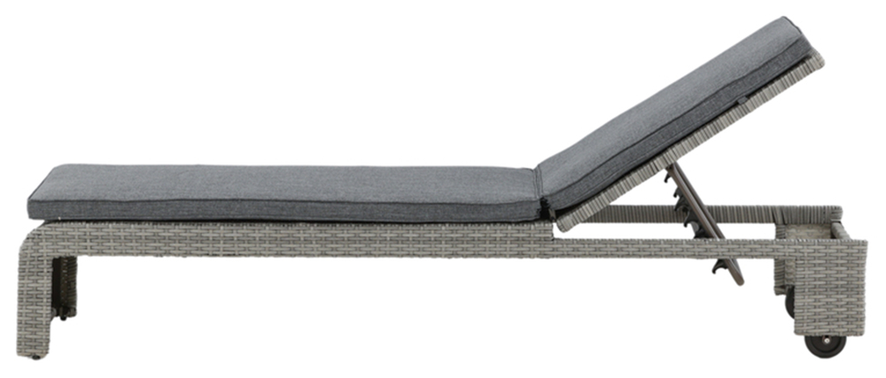 SELSEY Leżak Hillans technorattan szary