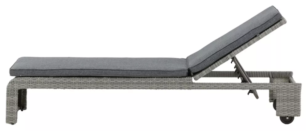 SELSEY Leżak Hillans technorattan szary